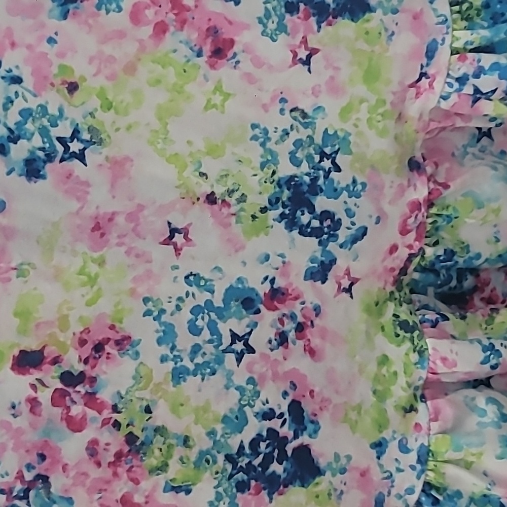 American Girl Colorful Dress With Sheer Trim Size 8 Girls - Picture 3 of 8